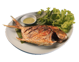 Grilled Silver Pomfret With Salt-Chili Sauce - Chef Vo