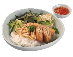 Vegetarian Vermicelli With Char SIU & Spring Roll Rice - Chef Vo